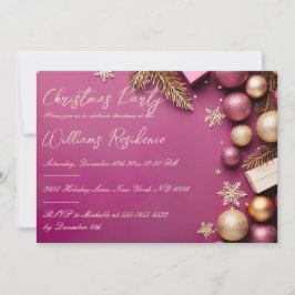 Convite de festas de Natal Festivo Elegante