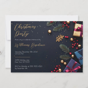 Convite de festas de Natal Festivo Elegante