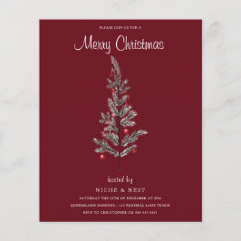 Convite de festas de Natal Festivo Tree