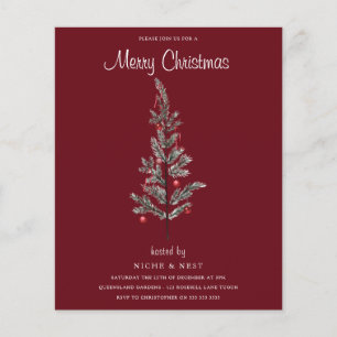 Convite de festas de Natal Festivo Tree