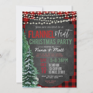 Convite de festas de Natal Flannel e Frost