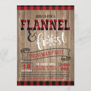 Convite de festas de Natal Flannel e Frost - WD