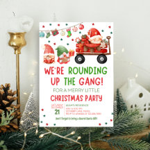 Convite de festas de Natal Gnomos Holiday