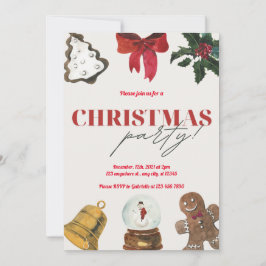 Convite de festas de Natal Holiday Holly