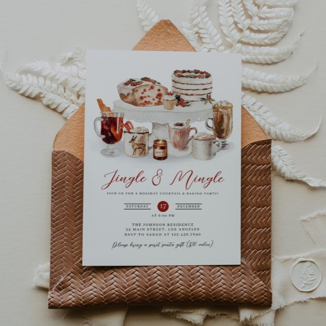 Convite de festas de Natal Jingle & Mingle (Criador carregado)