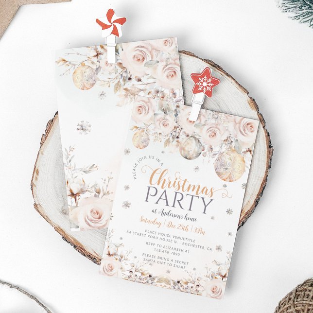 Convite de festas de Natal Moderno Elegante (Criador carregado)