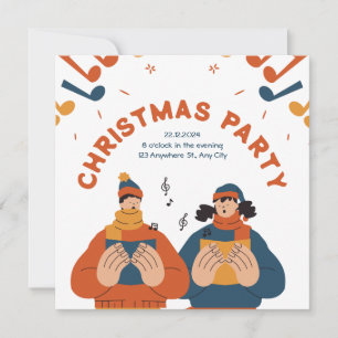 Convite de festas de Natal Moderno Minimalista