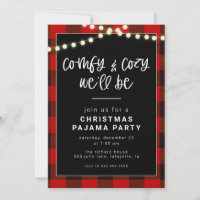 Convite de festas de Natal Pajama