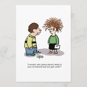 convite de festas de Natal - Papais noeis e crianç