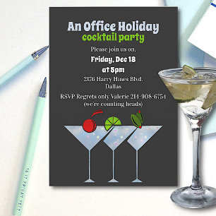 Convite de festas de Natal para Cinzas na moda