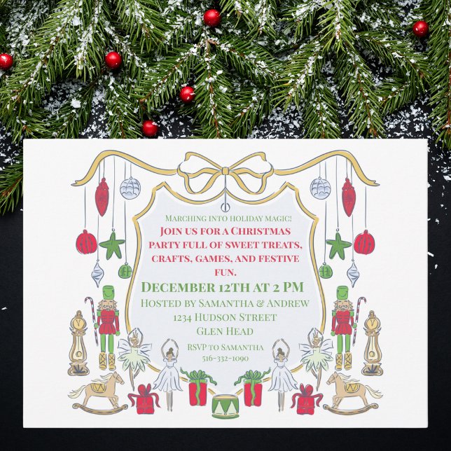 Convite de festas de Natal para crianças, Ballerin (Criador carregado)