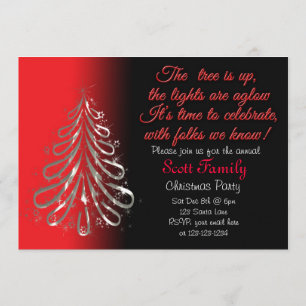 Convite de festas de Natal personalizável