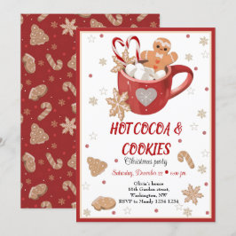 Convite de festas de Natal quente e de chocolate