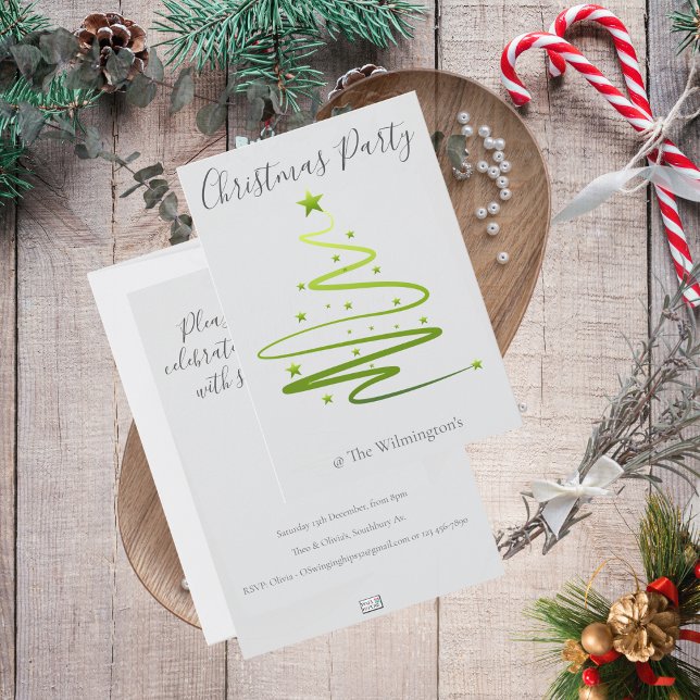 Convite de festas de Natal Razzle Dazzle (Razzle Dazzle Christmas Party Invitation)
