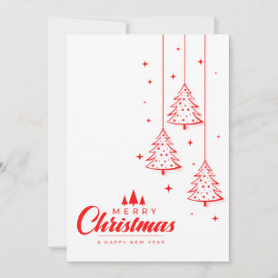 Convite de festas de Natal Red Elegant