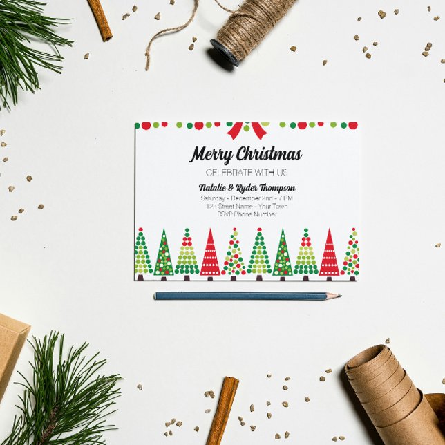 Convite de festas de Natal Retroativo (Criador carregado)