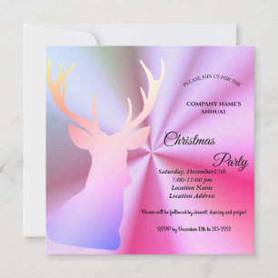 Convite de festas de Natal rosa ombre