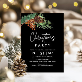 Convite de festas de Natal Russo de Pinecone