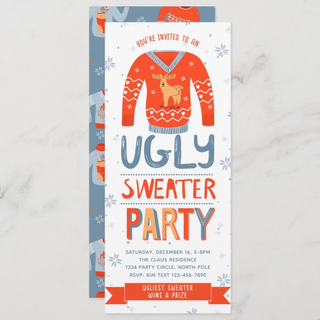 Convite de festas de Natal suave (Frente/Verso)