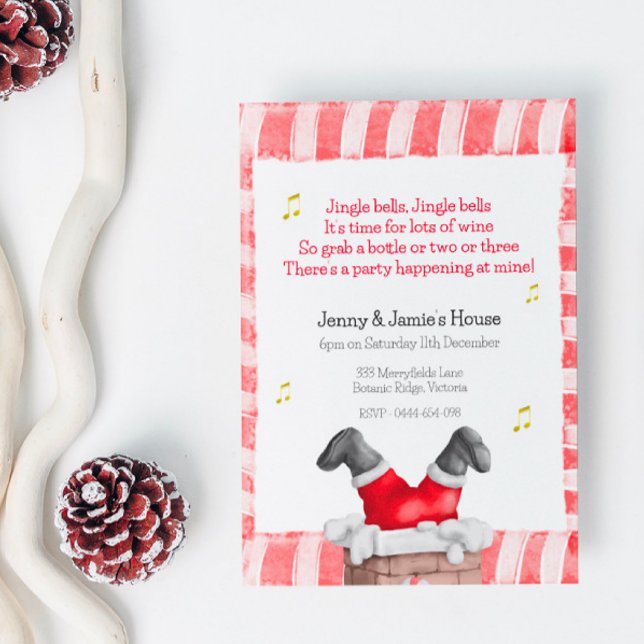 Convite de festas de Natal tradicional (Criador carregado)