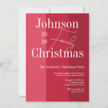 Convite de festas de Natal Vermelho Strike