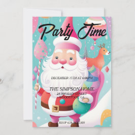 Convite de festas de Natal Whimssic Santa Claus
