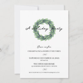 Convite de festas de Natal Wreath