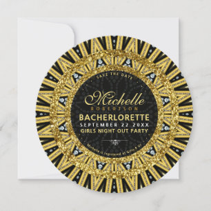 Convite de festas de Noite Fora do Sol Dourado Dia