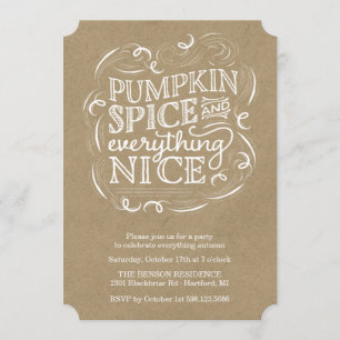 Convite de festas de outono de outono de Especiari