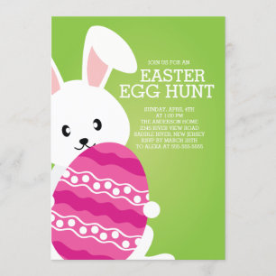 Convite de festas De Páscoa De Coelhinho De Ovo N
