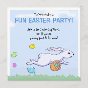 Convite de festas de Páscoa de Execução do Coelho 