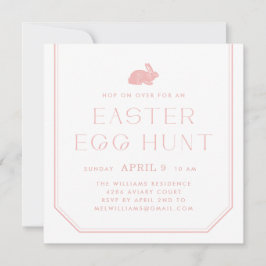 Convite de festas de Páscoa de quadros coelhinhos 