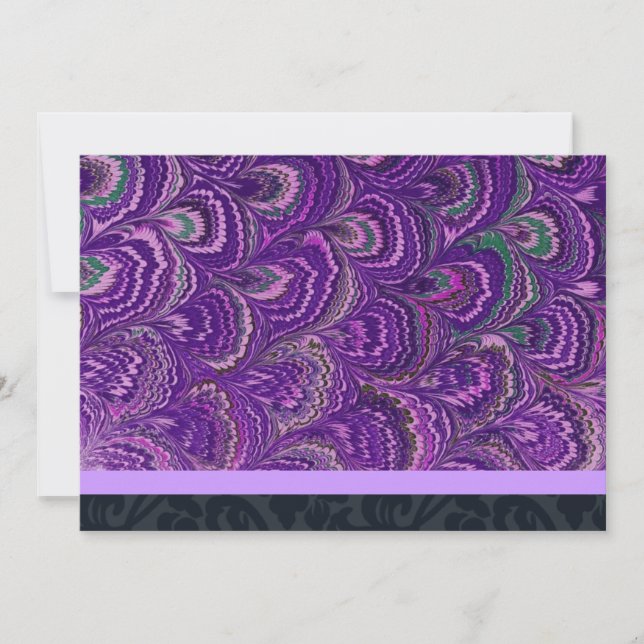 Convite de festas de Pavão Roxo (Frente)