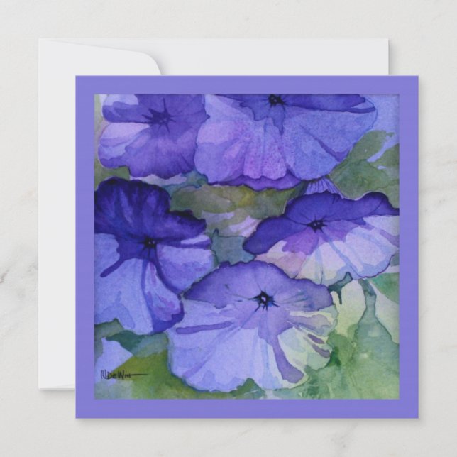 Convite de festas de Petunia Tea (Frente)