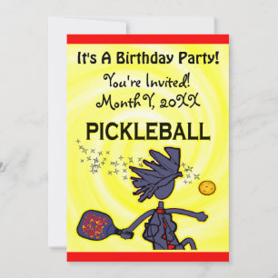 Convite de festas de picleball