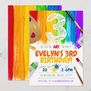 Convite de festas de pintura, Festa de aniversári