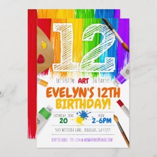 Convite de festas de pintura, Festa de aniversário