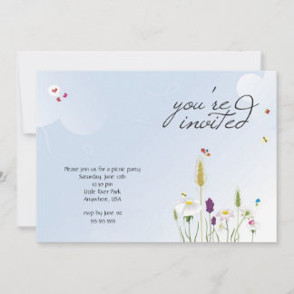 Convite de festas de piquenique