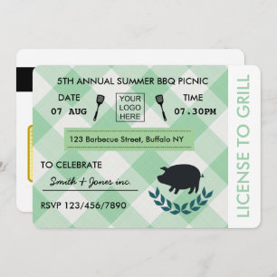 Convite de festas de piquenique Barbecue de CHURRA