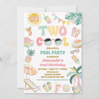 Convite de festas de Piscina de aniversário Legal 