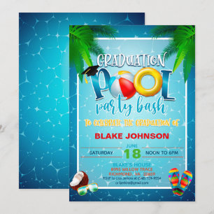 Convite de festas de Piscina de gradação