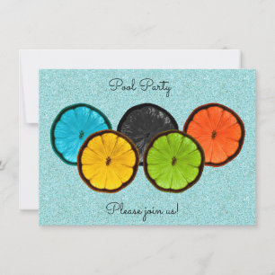 Convite de festas de Piscina de Verão