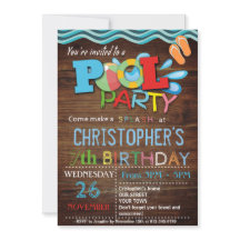 CONVITE DE FESTAS DE PISCINA DE VERÃO