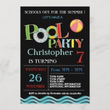 CONVITE DE FESTAS DE PISCINA DE VERÃO | FESTA DE A