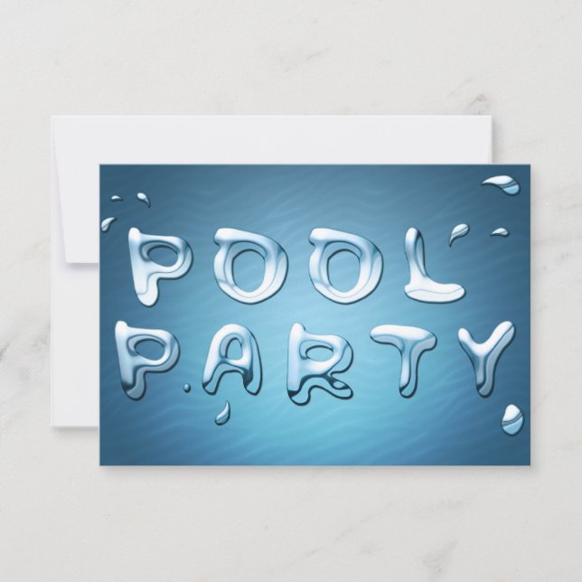 convite de festas de piscina: líquidos (Frente)