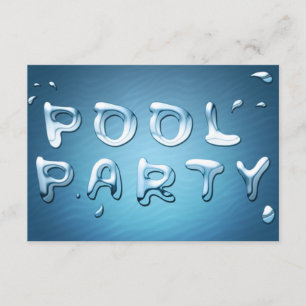 convite de festas de piscina: líquidos