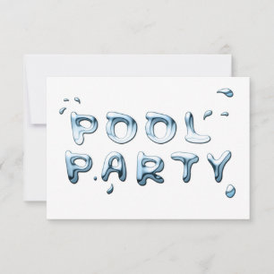 convite de festas de piscina: líquidos