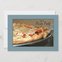 Convite de festas de pizza