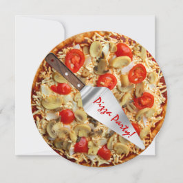 convite de festas de pizza