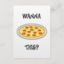 Convite de festas de pizza engraçado